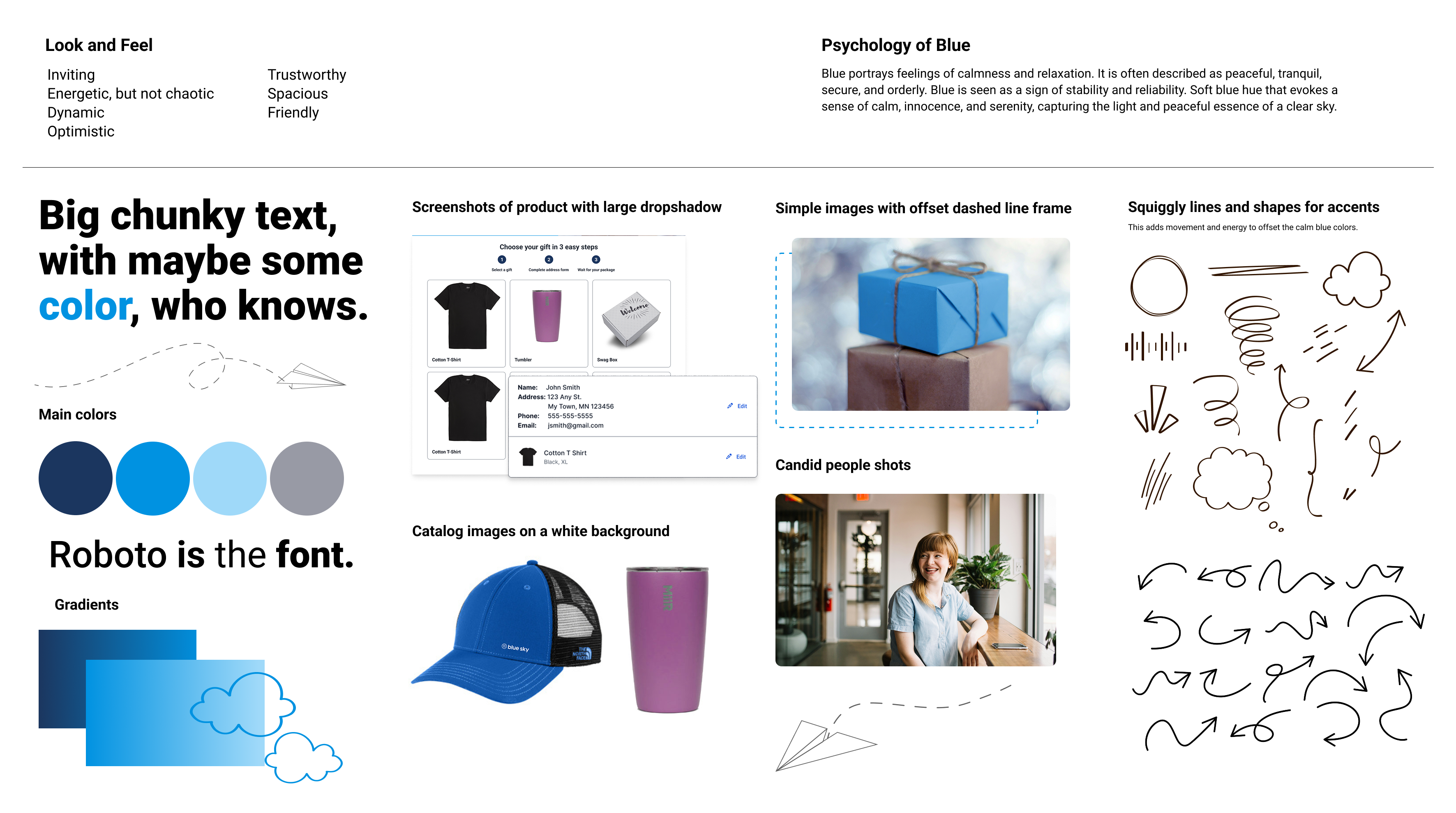 Blue Sky+ redesign moodboard